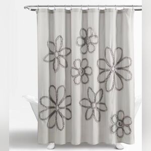Lush Decor Ruffle Flower Shower Curtain